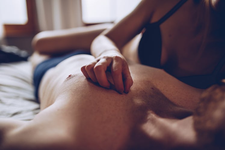 Couple experimenting with consensual non-consent as a new kink.