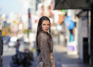 Julia Fox wears a nearly naked outfit on October 26, 2022 in New York City.  (Photo by Rachpoot/Baue...