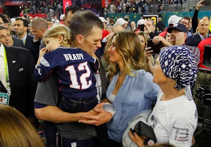 The Brady family celebrating Tom's fifth Super Bowl title in 2017