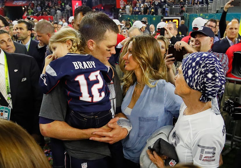 The Brady family celebrating Tom's fifth Super Bowl title in 2017