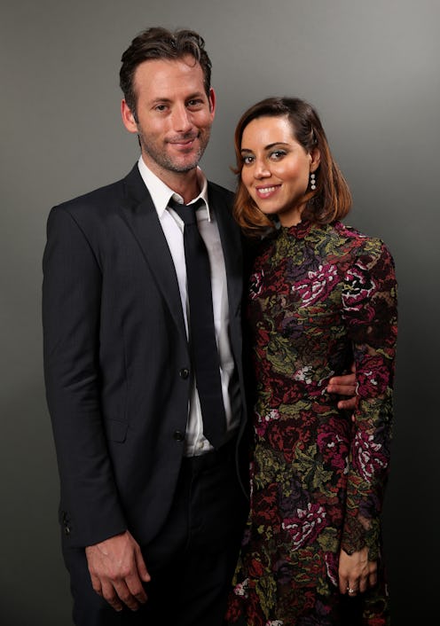 LOS ANGELES, CA - AUGUST 08:  Writer/director Jeff Baena (L) and actress Aubrey Plaza pose for a por...