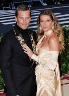 NEW YORK, NY - MAY 07:  Gisele Bundchen and Tom Brady attends the Heavenly Bodies: Fashion & The Cat...