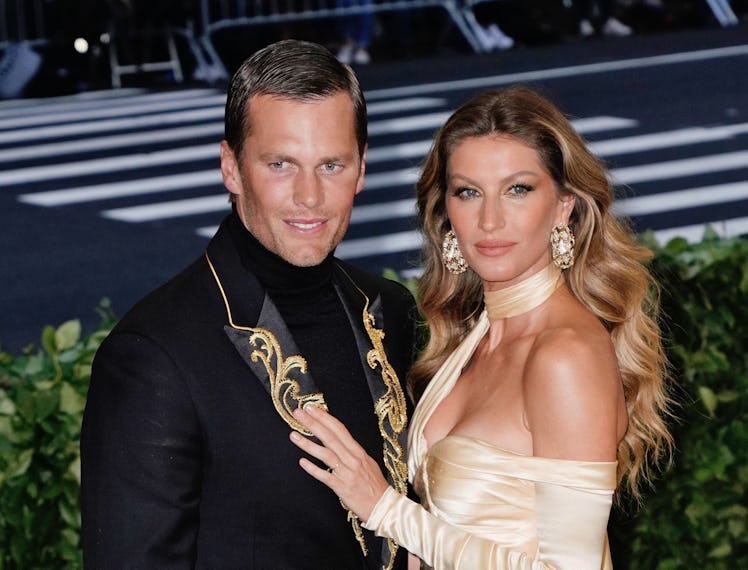 NEW YORK, NY - MAY 07: Gisele Bundchen and Tom Brady attends the Heavenly Bodies: Fashion & The Cat...