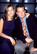 Matthew Perry revealed in his book that he had a crush on Jennifer Aniston while filming  and asked ...