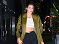 Kendall Jenner before getting a scorpion tattoo on her butt, is seen on September 21, 2022 in New Yo...