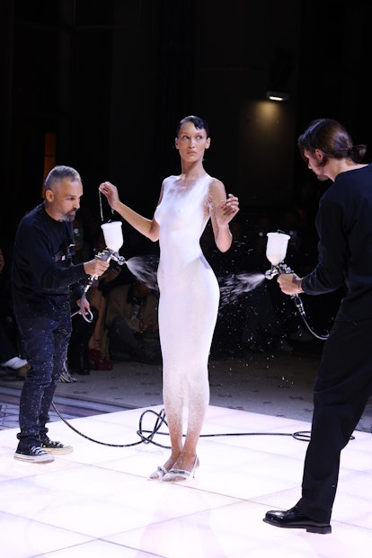 Bella Hadid walks the runway during the Coperni Womenswear Spring/Summer 2023 show