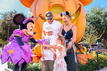 In this handout image provided by Disneyland Resort, actress Kate Hudson and her family celebrate he...