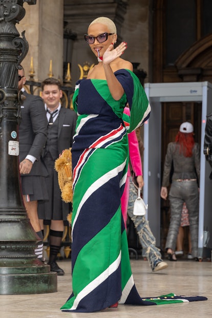 Doja Cat attends the Thom Browne Womenswear Spring/Summer 2023 show as part of Paris Fashion Week