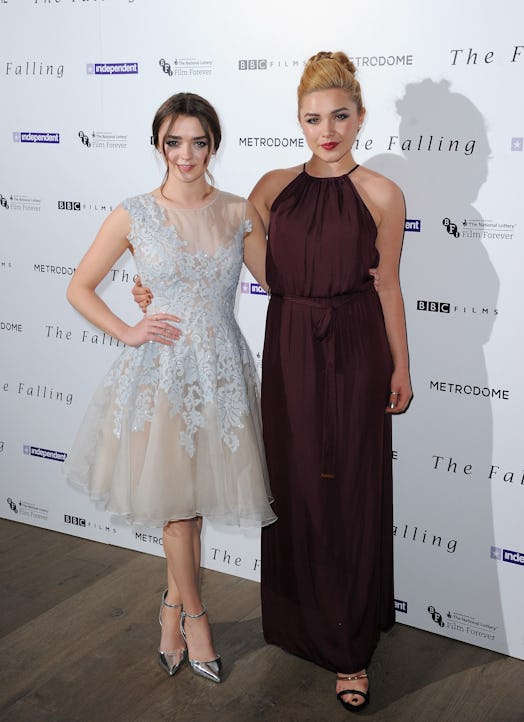 Maisie Williams and Florence Pugh attend the London gala screening.