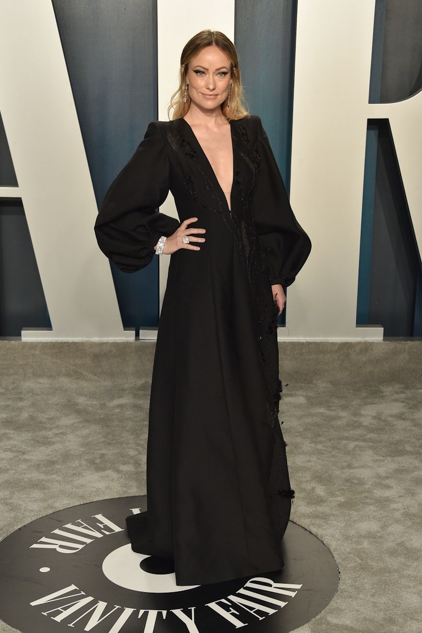 Olivia Wilde attends the 2020 Vanity Fair Oscar Party at Wallis Annenberg Center for the Performing ...