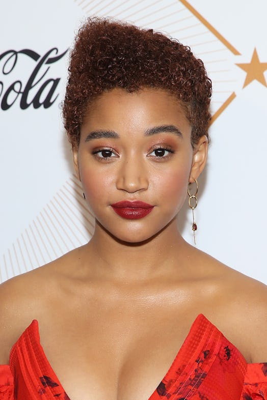 Amandla Stenberg wears an asymmetrical Afro to the Essence 11th Annual Black Women In Hollywood Awar…
