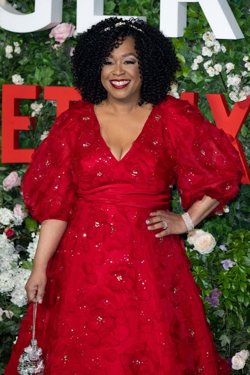 LONDON, ENGLAND - MARCH 22: Shonda Rhimes attends the "Bridgerton" Series 2 World Premiere at Tate M...