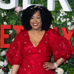 LONDON, ENGLAND - MARCH 22: Shonda Rhimes attends the "Bridgerton" Series 2 World Premiere at Tate M...