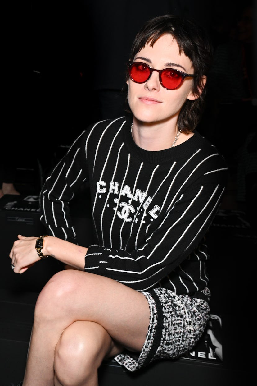 Kristen Stewart attends the Chanel Womenswear Spring/Summer 2023 show as part of Paris Fashion Week...