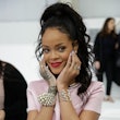BROOKLYN, NY - MAY 07:  Rihanna attends the Christian Dior Cruise 2015 show at Brooklyn Navy Yard on...