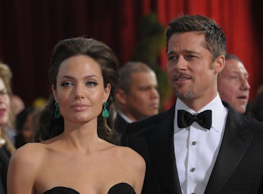LOS ANGELES, CALIFORNIA - FEB 22: Angelina Jolie and Brad Pitt arrives to the 81st Annual Academy Aw...