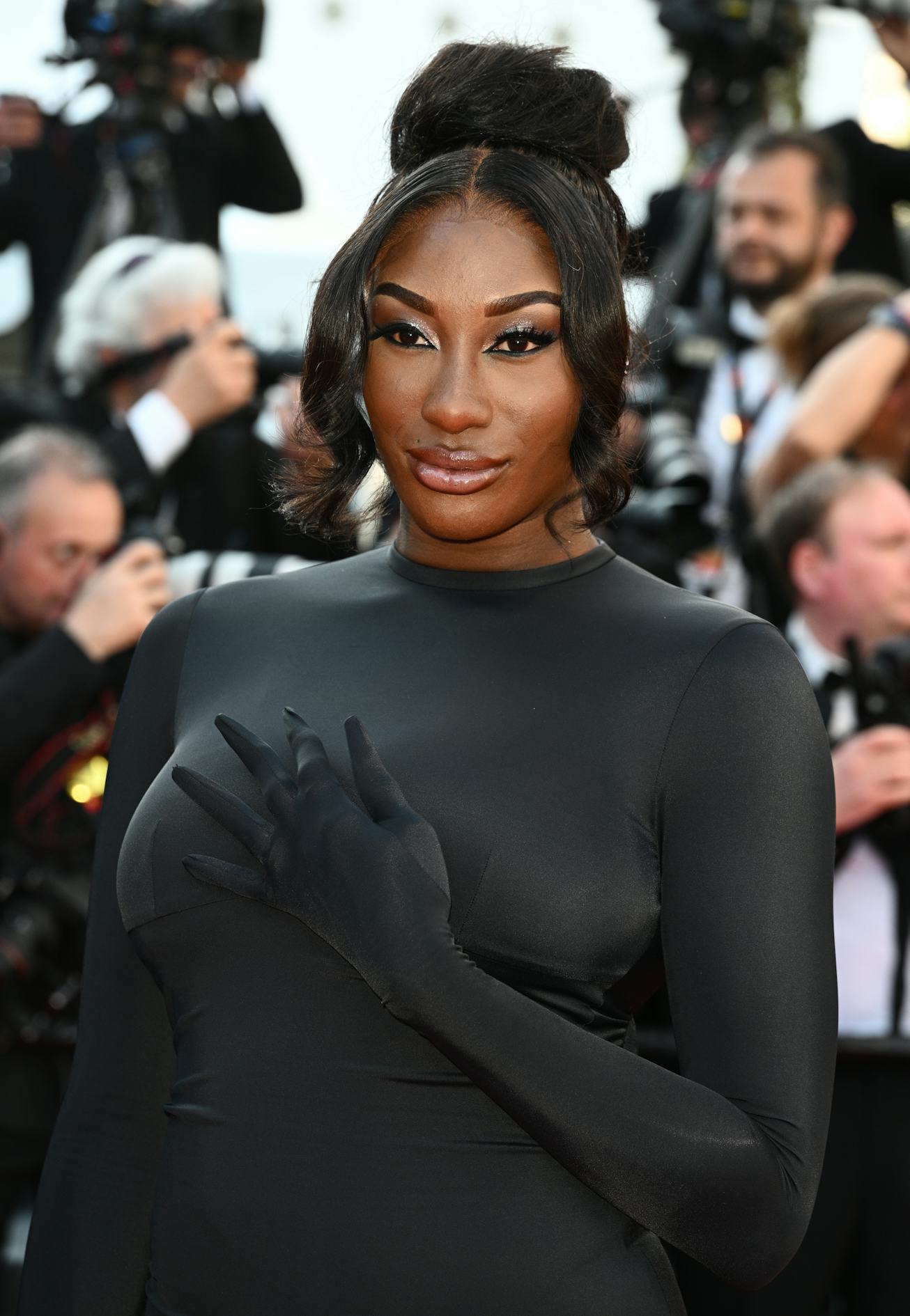 CANNES, FRANCE - MAY 19: Aya Nakamura attends the screening of "Armageddon Time" during the 75th ann...