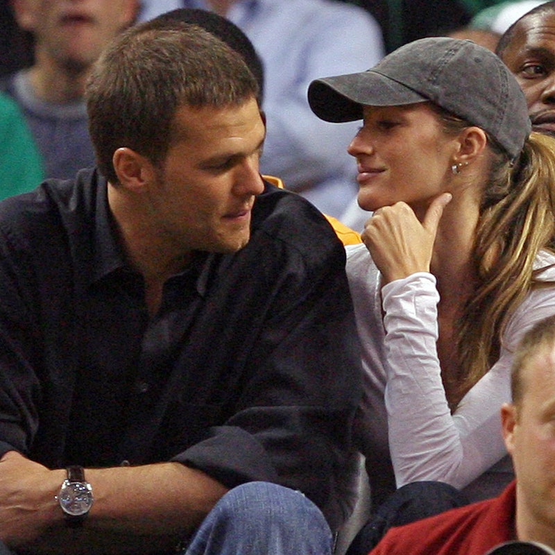 (052208  Boston, MA) Tom Brady and Gisele Bundchen in the first half of Game 2 of the NBA Eastern Co...