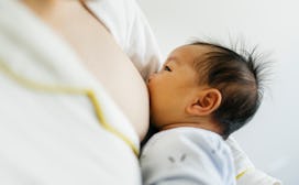 Baby breastfeeding from mom who has taken benadryl