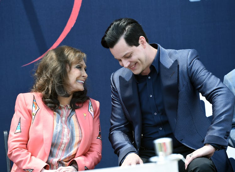 NASHVILLE, TN - JUNE 04: Loretta Lynn and Jack White Inducted Into The Nashville Walk Of Fame on Ju...