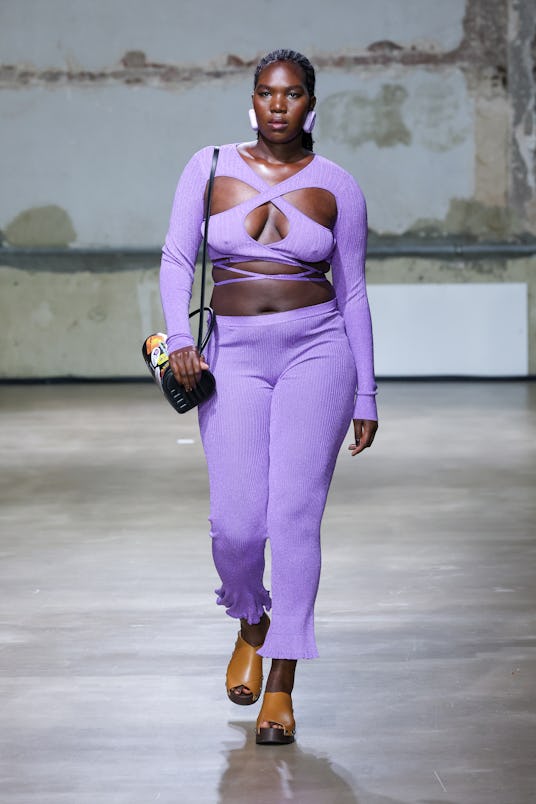  A model walks the runway during the Ester Manas Womenswear Spring/Summer 2023 show as part of Paris...