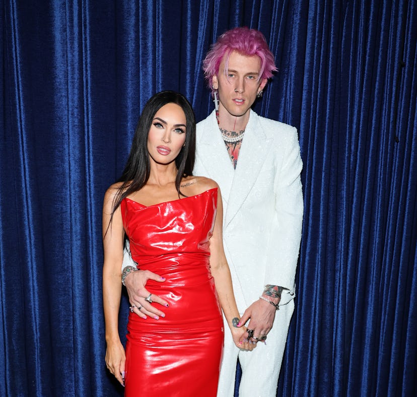 NEW YORK, NEW YORK - JUNE 09: Megan Fox and Machine Gun Kelly attend the "Taurus" premiere during th...