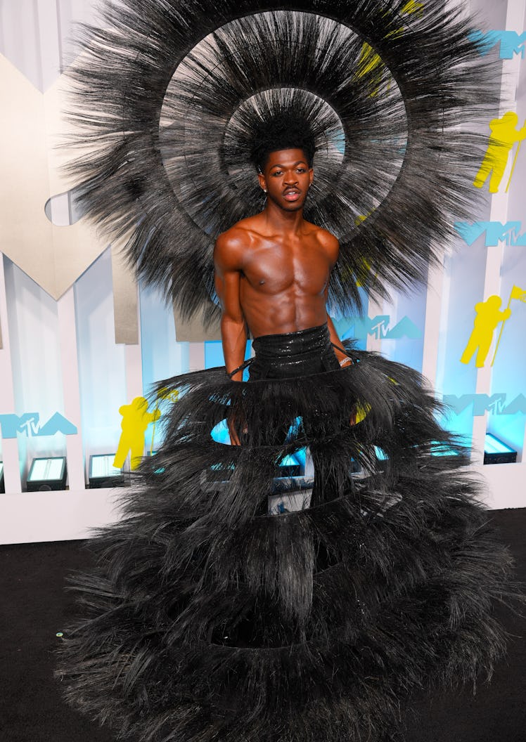 Lil Nas X Halloween costume ideas for Halloween 2022 include the outfit he wore to the 2022 MTV VMAs...