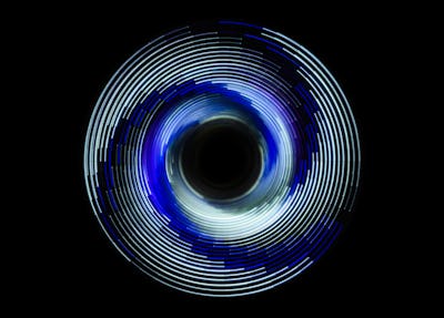 Abstract photo of a rotating soft colored swirl. Single long exposure of about 10 seconds. Abstract ...