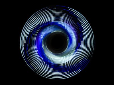 Abstract photo of a rotating soft colored swirl. Single long exposure of about 10 seconds. Abstract ...