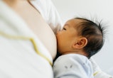closeup of newborn nursing, how to breastfeed with flat nipples