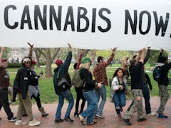 WASHINGTON  DC APRIL 02:
 Hundreds of advocates for marijuana legalization rally and smoke pot outsi...