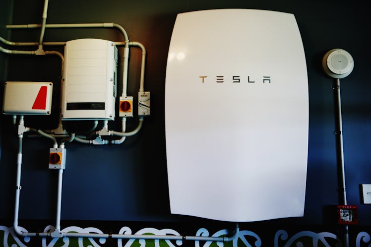 AUCKLAND, NEW ZEALAND - MAY 13:  The Tesla Powerwall battery is shown installed at Rongomai School o...