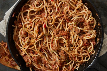 One Pan Spaghetti Bolognese