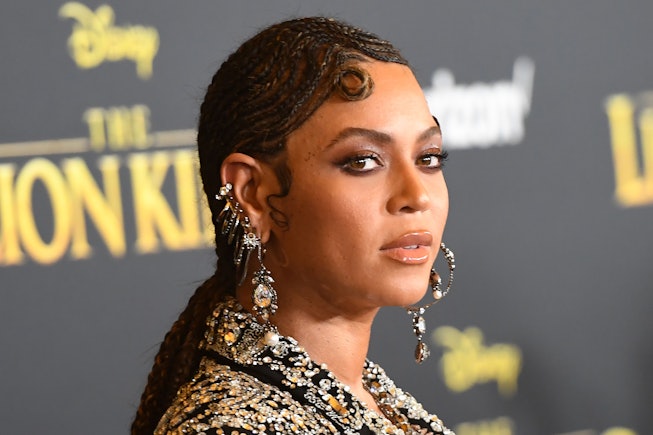 US singer/songwriter Beyonce arrives for the world premiere of Disney's "The Lion King" at the Dolby...