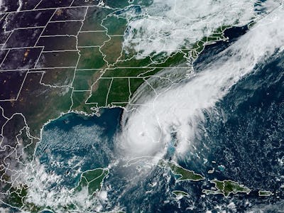 GULF OF MEXICO - SEPTEMBER 28:  In this NOAA handout image taken by the GOES satellite at 13:26 UTC,...