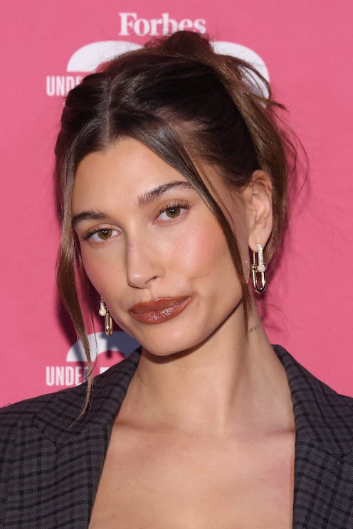 DETROIT, MICHIGAN - OCTOBER 03: Hailey Bieber attends the 2022 Forbes 30 Under 30 Summit at Detroit …