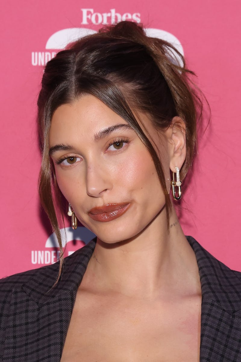 DETROIT, MICHIGAN - OCTOBER 03: Hailey Bieber attends the 2022 Forbes 30 Under 30 Summit at Detroit ...