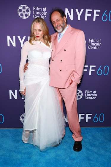 Chloë Sevigny and Luca Guadagnino attend the "Bones and All" red carpet event .