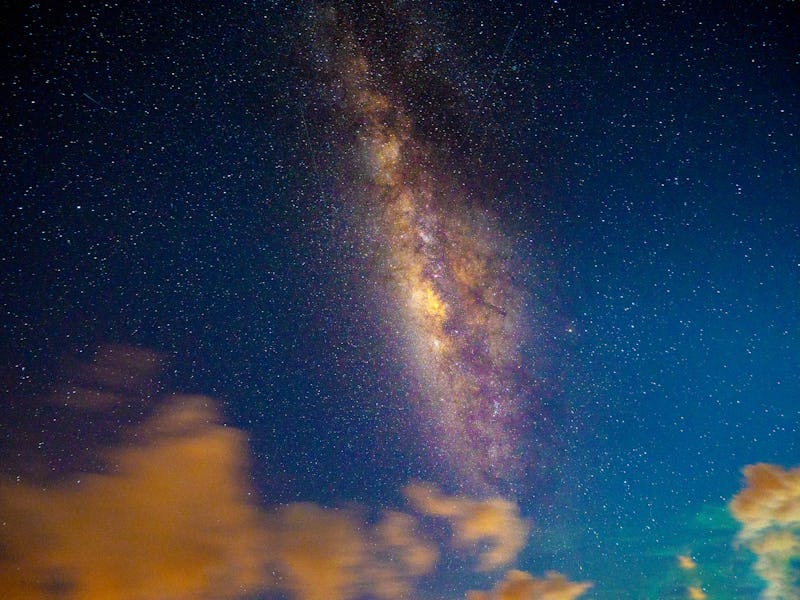 galaxy Milky Way on the night that the stars are full of blue sky