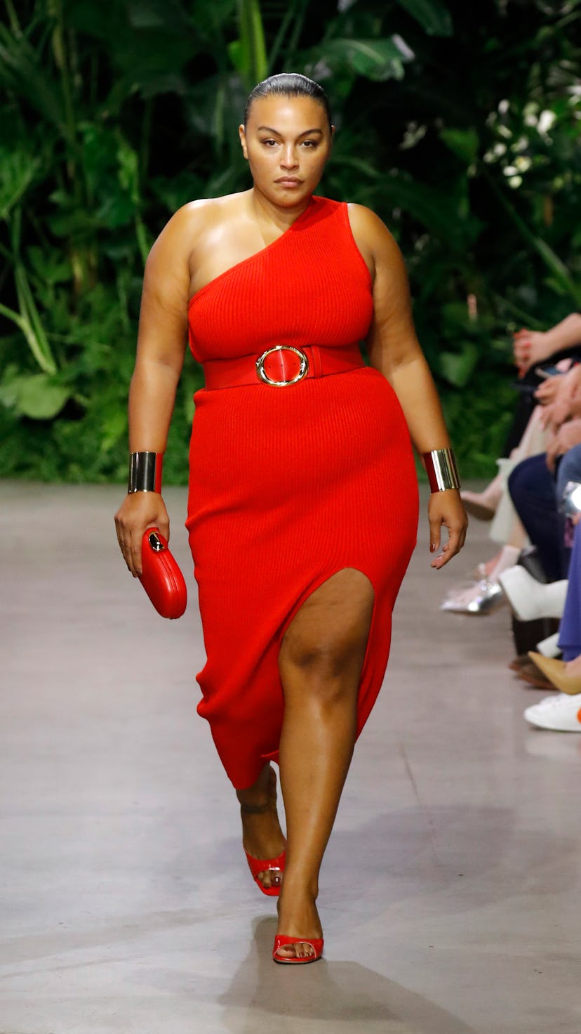 Paloma Elsesser walks the runway during the Michael Kors Collection Spring/Summer 2023 Runway Show