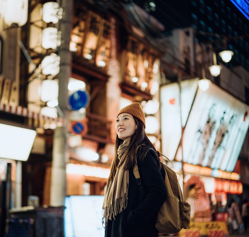 A woman travels around Japan doing the best things to do in Japan from TikTok.