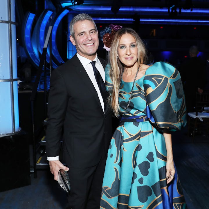 Andy Cohen and Sarah Jessica Parker, whom Cohen says he turns to for parenting advice all the time.