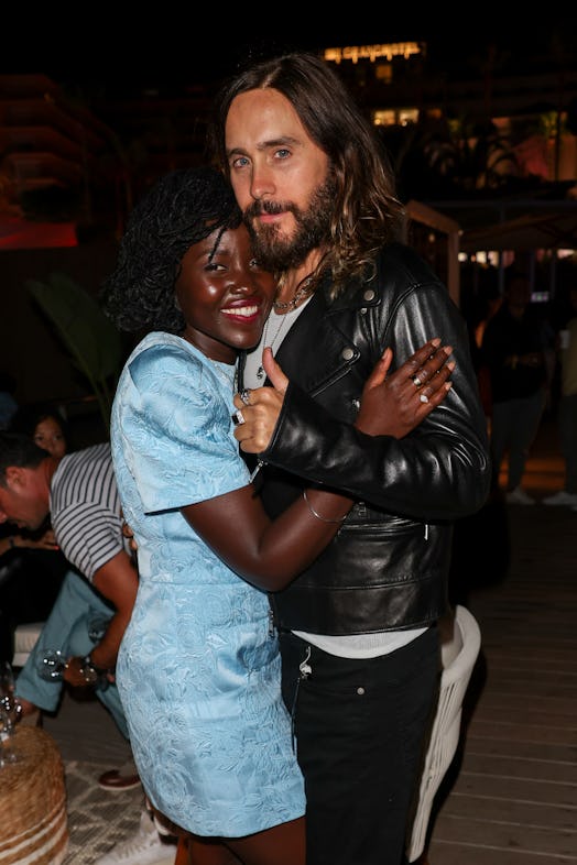 Lupita Nyong’o and Jared Leto during Cannes Lions 2022 at Spotify Beach on June 22, 2022 in Cannes, …