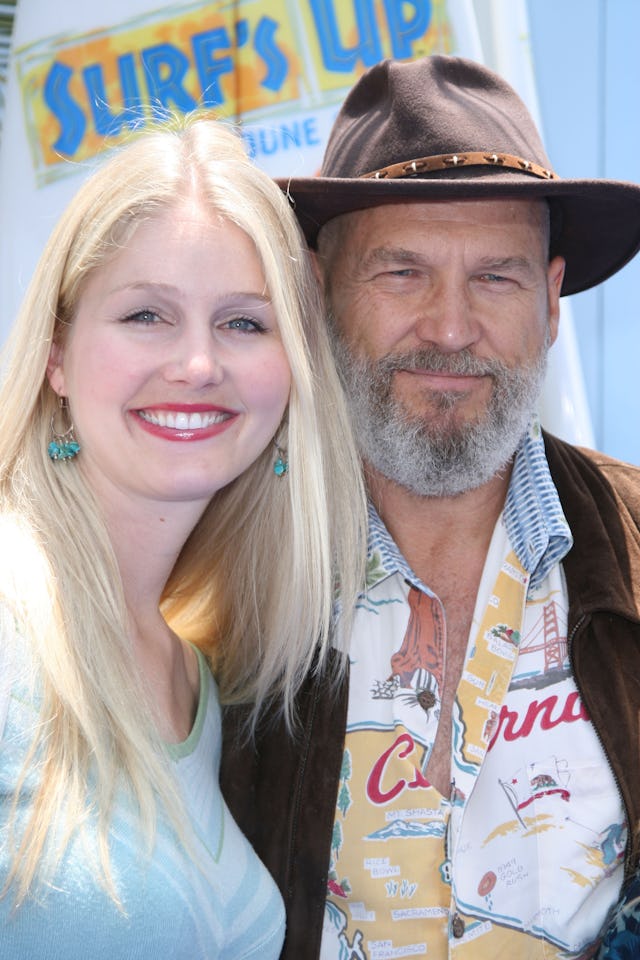 Jeff Bridges and his daughter Hayley shared a special moment at her wedding. Here, they arrive at th...