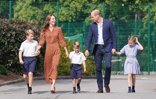 The royal kids went apple-picking.