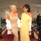 Kris Jenner, who called in Marilyn Monroe's dress, and Kim Kardashian are seen at the 2022 Met Gala