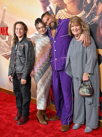 CENTURY CITY, CALIFORNIA - NOVEMBER 09: (L-R) Nakoa-Wolf Manakauapo Namakaeha Momoa, Lola Iolani Mom...