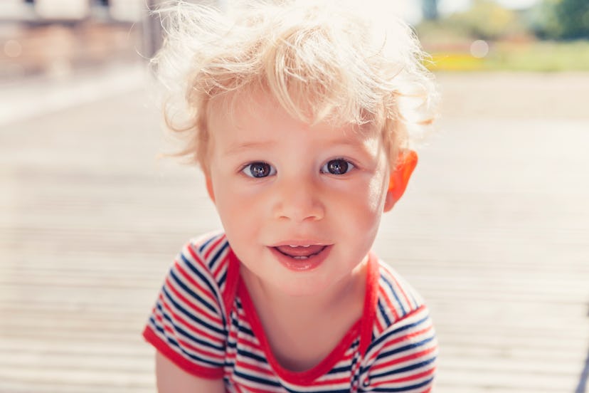 cute blonde baby boy in a baby names list of L boy names 