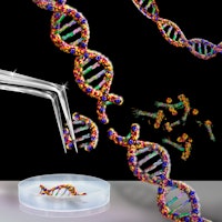 Genetic engineering, conceptual illustration.