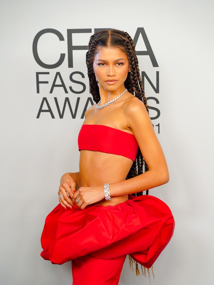 NEW YORK, NEW YORK - NOVEMBER 10: Zendaya attends the 2021 CFDA Fashion Awards at The Grill & The Po...